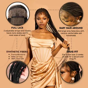 Jaunty Sky Glueless Braided Wigs Lace Front Human Hair Hd Cornrow Braided Lace Front Wig Wholesale Glueless Braid Wig Vendors