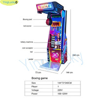 Machine de frappe de boxe à monnayeur avec distribution de prix, jeu d'arcade de pousse-monnaie pour parc d'attractions, machine de frappe électronique à marteau de rue, US