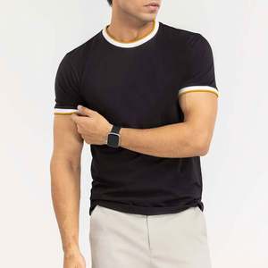 Camiseta Moderna de Moda Urbana para Hombre |   Mezcla de algodón y poliéster con acabado suave |   Ropa Casual de Corte Regular |   Top Transpirable de 220g - Product Image 1