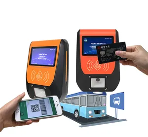 حافلة POS تذكرة مدقق مع 4G NFC RFID قارئ بطاقة مسبقة الدفع قارئ تماس جهاز دفع