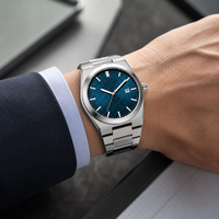 Nuevo Reloj de Lujo para Hombre, 40 mm, de Alta Gama, de Cuarzo, con Correa de Acero Inoxidable, Resistente al Agua 30 m, con Diseño Hueco