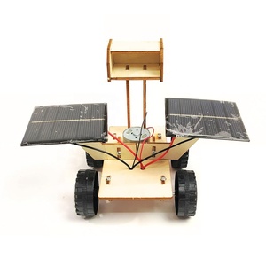 Wooden Solar Powered Lunar <strong>Rover</strong> Model Building Kit STEM Science Experiment DIY Handmade Assembly <strong>Moon</strong> <strong>Rover</strong> Robot 3D Puzzle Toy - Product Image 6