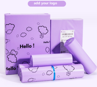 En stock Enveloppes d'expédition violettes écologiques Co-ex Ldpe Poly Mailers Sac d'expédition pour vêtements avec motif