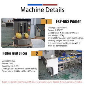 Machine automatique de pelage et de découpe de mangues, équipement de traitement de fruits à grande vitesse, moteur en acier inoxydable 304 - Product Image 5