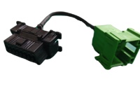 Cable de Diagnóstico para Auto FMS a OBD de 20cm, Marca Starcharm, Adaptador OBD2, Cable de Extensión Negro, 9-16V, Universal