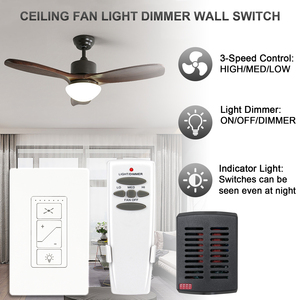 Interruptor de control inalámbrico de 120 voltios Interruptor de pared universal con receptor y transmisor remoto de velocidad de viento ajustable - Product Image 4