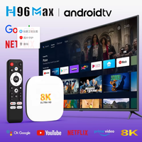 H96 MAX H618 IPTV STB 8K Appareil Internet Intelligent OTT 4 Go de RAM 128 Go de ROM Premium Google Android 14 Pro Décodeur TV