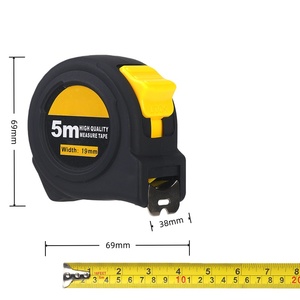 Metro <span class=keywords><strong>a</strong></span> <span class=keywords><strong>Nastro</strong></span> Telescopico Automatico in Acciaio Nero e Giallo, 3-10m, Rinforzato, Resistente all'Usura, Antiurto, Rivestito in Plastica - Product Image 6