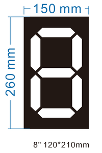 Pantalla LED de Siete Segmentos de un Solo Dígito de 8 Pulgadas para Exteriores, Houkem-80011-BPG, Visión Clara, Verde Puro - Product Image 2