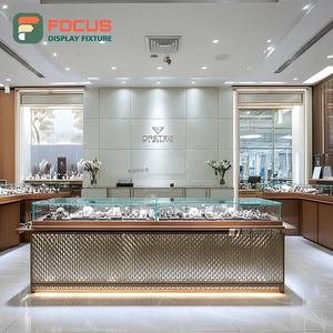 Custom Commercial Retail Jewelry Display Cabinet Tempered Glass Panel Boutique Space Display Cabinet - Product Image 4