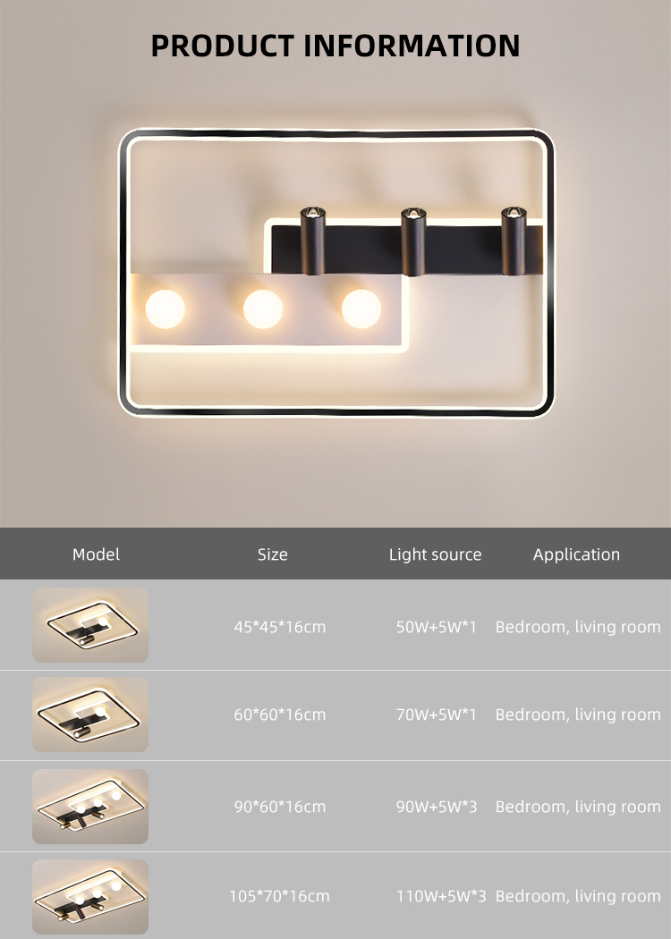 Factory Wholesale Indoor Decoration Ceiling Led Light Aluminum Acrylic Led Ceiling Lighting For House Hotel