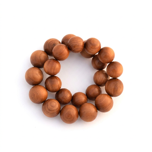Riddhi Siddhi Bulk 15mm <b>White</b> Sandalwood Moon-Shaped Strand Beads Ethnic Catholicism Unisex Beaded <b>Bracelet</b> Trendy Gift - Product Image 1