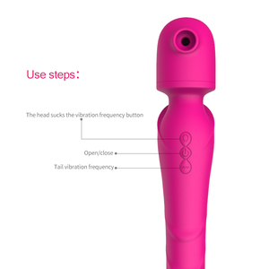 Varita masajeadora recargable por USB, dispositivo de masaje corporal con 10 frecuencias de vibración - Product Image 1