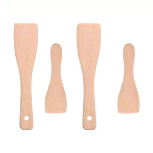 Espátula de madera pequeña de haya reutilizable para sartén, olla arrocera, sartén antiadherente - Product Image 2