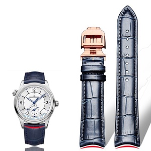 <span class=keywords><strong>Bracelet</strong></span> de <span class=keywords><strong>montre</strong></span> en <span class=keywords><strong>cuir</strong></span> véritable personnalisé OEM avec connexion incurvée, attaches rapides incurvées et extrémités incurvées en alligator - Product Image 3