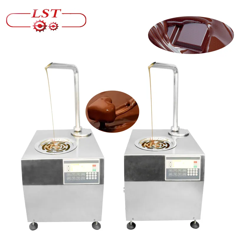 LST 5.5L Venta caliente Tipo de mesa máquina de fusión y recubrimiento de chocolate, pequeña máquina de recubrimiento de chocolate de fresa