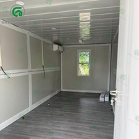 Casa Container Prefabbricata di Lusso Pieghevole con Tettoia, Struttura Portatile Monolocale per Cantieri e Giardini