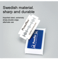 PearlMax Vente en gros Lame de rasoir en platine de sécurité Lame de rasage à double tranchant personnalisée Lame en acier inoxydable de haute qualité pour le visage