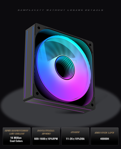 Lovingcool พัดลม12V RGB 120mm, พัดลมเหลี่ยมหลายแง่มุมพัดลมคอมพิวเตอร์เคสคอมพิวเตอร์พัดลมระบายความร้อนสำหรับเล่นเกมพัดลมปรับแต่งได้จากโรงงาน - Product Image 2