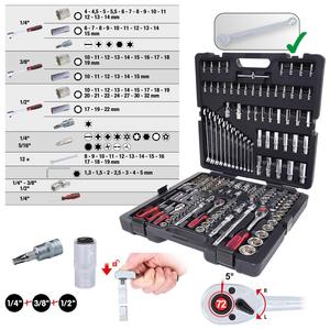 KS TOOLS Jeu de douilles 1/4 "+ 3/8" + 1/2 "CHROMEplus, 216 pièces - Product Image 2