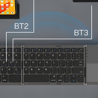 Masaüstü ve Tabletler için Kablosuz Klavye ve Fare Seti için Ultra İnce Katlanabilir Tasarım ABS Malzeme Taşınabilir