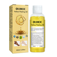 OUHOE Huile Décolorante Forte Éclaircissante pour la Peau Corps Visage Dissolvant de Peau Morte Exfoliant Nourrit Blanchissant Jaune Huile de Gommage