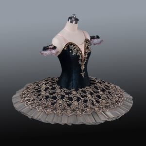 Vêtement de spectacle de carnaval de Venise personnalisé <span class=keywords><strong>Tutu</strong></span> cerclé professionnel Variation YAGP Raymonda <span class=keywords><strong>Tutu</strong></span> de crêpe de ballet de cygne noir - Product Image 2