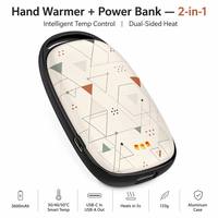 Chauffe-mains et batterie externe 2-en-1 WPB002 3600mAh 18650 10W 30-50°C Température Intelligente Double Face 5s USB-C Mini Aluminium OEM Personnalisé
