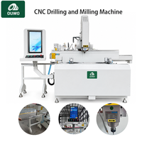 Machine de perçage et de fraisage de profilés en aluminium OUWO CNC certifiée CE 1200 mm avec broche électrique pour fabricants de fenêtres