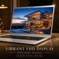 OEM ODM Vente en gros Ordinateur portable 14,1 pouces Full HD IPS Intel J3355 Dual Core 8 Go de RAM Windows 11 Argent Ordinateur portable professionnel Neuf