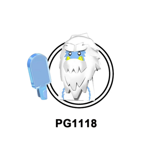 PG8087 мультяшный накачивающий Минотавр, летучая мышь-вампир, Йети, Бигфут, морковь, человек, мини-кирпичи, строительные блоки для детей, игрушки - Product Image 5