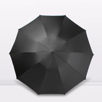 Parapluie pliable automatique de haute qualité, fourni par l'usine, avec lumière LED intégrée, anti-ultraviolet, tissu pongé noir robuste