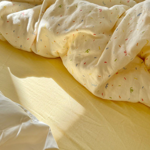Ensemble de couette style crème, double couche de gaze, respirant, en laine, résistant à l'eau, 300 fils/cm² - Product Image 2