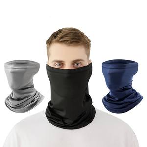 Vente en gros Masque facial en polyester spandex personnalisé élastique de refroidissement <span class=keywords><strong>cache</strong></span>-<span class=keywords><strong>cou</strong></span> solide noir tube vierge bandana sans couture - Product Image 2
