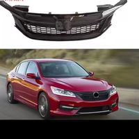 Grille avant noire de haute qualité pour Honda Accord 9e génération 2016 2017, grille supérieure du pare-chocs avant sport américain