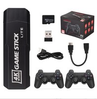 Console de jeux vidéo rétro GD10 Game Stick X2 4K pour N64 avec manettes sans fil 2.4G HD 30000 jeux classiques