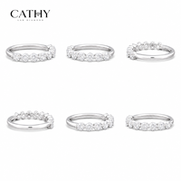 IGI-Zertifizierter CVD HPHT Labor-Gezüchteter Diamant-Ehering, Halb-Eternity Trauring aus 18K Gold, Umweltfreundlicher Edel-Schmuck