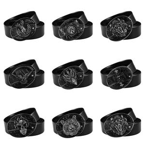 Boucle de ceinture western Boguan 40 mm couleur argent vieilli, tête de tigre 3D, deux pistolets, vintage, avec allume-feu personnalisé - Product Image 5