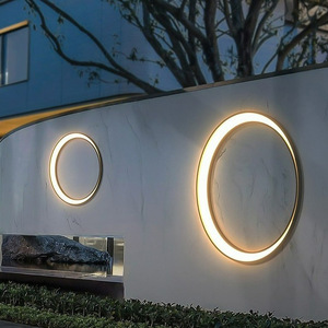 Lampe murale extérieure étanche en forme de croissant, 120 LED, alimentée par énergie solaire, éclairage de jardin, villa, entrée - Product Image 3