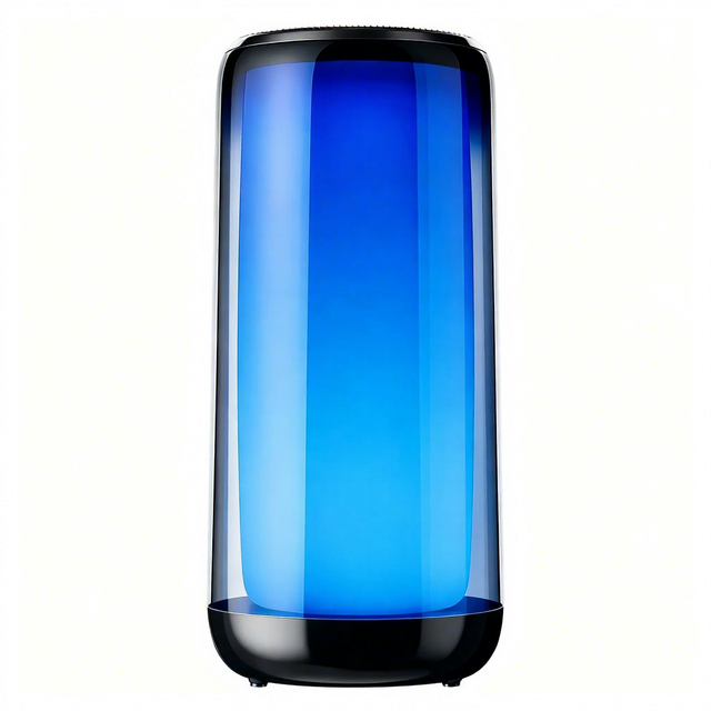 Portable Wireless  Speaker, Translucent Cylinder RGB Ambient Light Party Subwoofer, Support AUX TF Card With Hand Strap