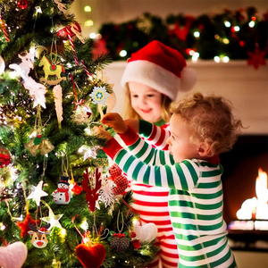 <span class=keywords><strong>Calendrier</strong></span> de compte à rebours de Noël 24 jours ornements de Noël en résine suspendus pour décorations d'arbre de Noël - Product Image 4