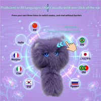 Boneka Hewan Peliharaan AI Lucu Baru, Teman Dialog Cerdas, Kucing Interaktif Bersuara, Hadiah Emosional untuk Pendidikan Dini Anak