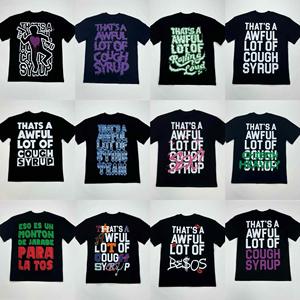 T-shirt da uomo con stampa 'THAT'S a AWFUL LOT of COUGH SYRUP', ALOCS, di alta qualità, 100% cotone, oversize, pesante, con grafica - Product Image 4