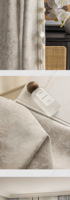 Rideaux ondulés de qualité hôtelière, rideaux isolants thermiques, voilages blancs, rideaux plissés pour usage intérieur