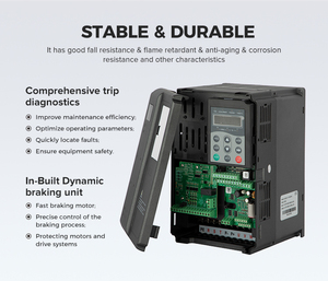 Inverter <span class=keywords><strong>di</strong></span> Frequenza AC Trifase 380V 7.5KW con Controllo Vettoriale per Ascensori e Scale Mobili - Product Image 3