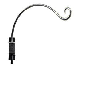 16" Black Metal Heavy-Duty Uncoated Customized Shape Plant Hanger <strong>Bracket</strong> Durable Outdoor Stable Bird Feeder <strong>Basket</strong> <strong>Hanging</strong> - Product Image 2