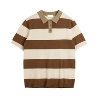 Kaos Pria Lengan Pendek Gaya Vintage Oversize dengan Logo Kustom dan Bordir Garis