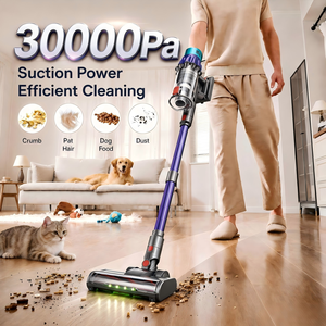 V18 Rechargeable Cordless Stick <b>Vacuum</b> Cleaner 400W 30KPa Strong Suction Brushless Motor Handheld <b>Portable</b> for Home - Product Image 1