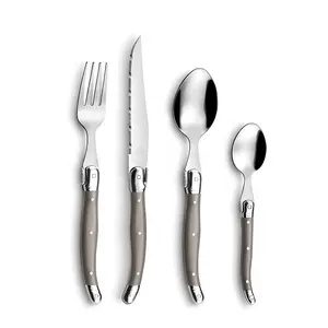 Ensemble de <span class=keywords><strong>couverts</strong></span> à poignée colorée en acier inoxydable, coutellerie <span class=keywords><strong>Laguiole</strong></span>, offre spéciale - Product Image 1