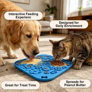 Tapis à lécher en silicone de qualité alimentaire durable pour chiens, anti-anxiété, enrichissement sensoriel pour animaux de compagnie, avec ventouses - Product Image 5